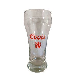 Clear 12 oz Coors Beer Glass Vintage 1990's Bar 5.5" x 2.5" Pilsner Ale